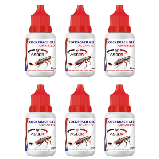 Asoor Anti Roach Cockroach Killer Gel - 20 Grams (Pack of 6) - Insect Repellent