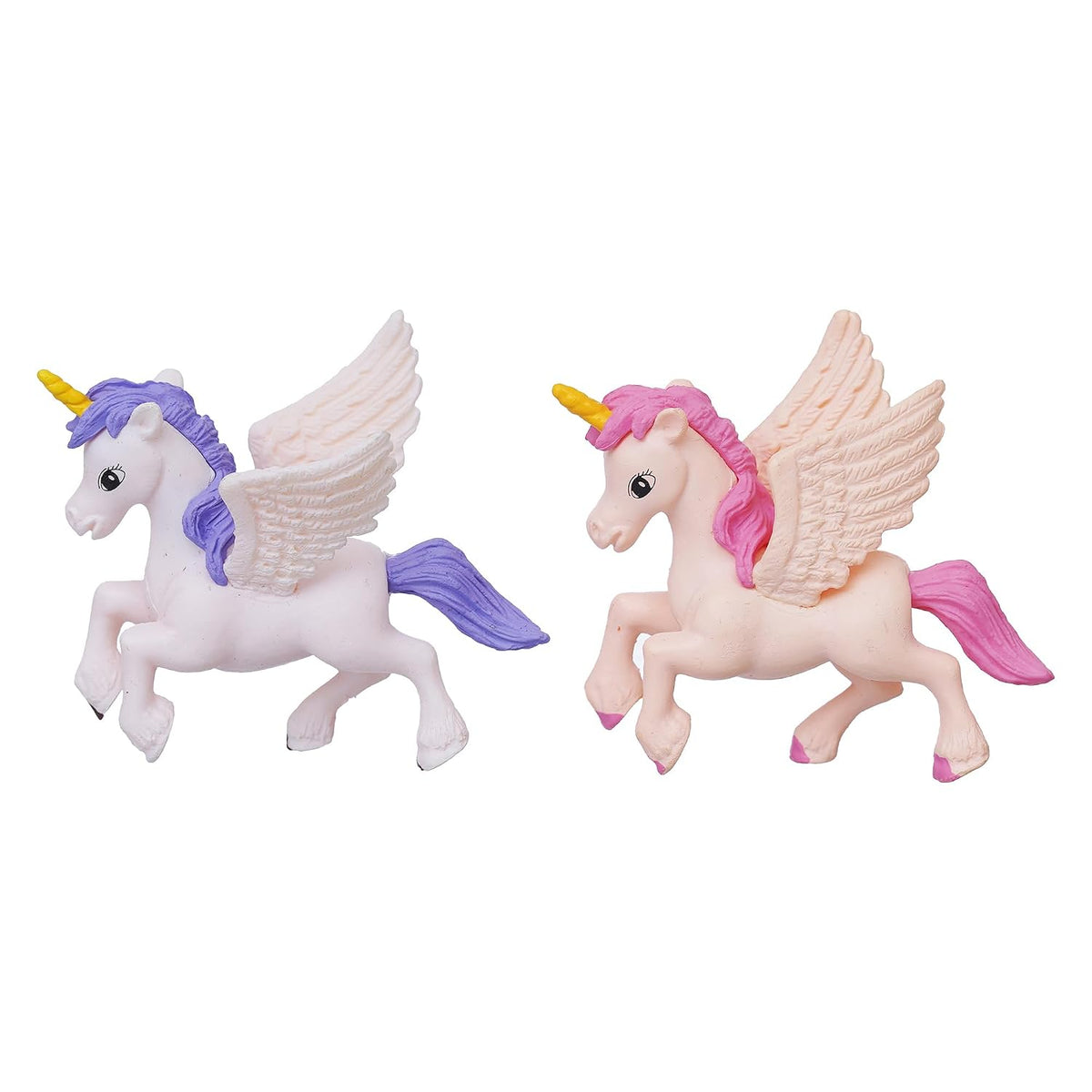 Set of 2 Miniature Unicorn Horse Statues Animal Figurines Decorative Showpiece (Resin) Home Decor Valentine Gift for Girlfriend Boyfriend Husband Wife Her | Valentine Day Decoration Items