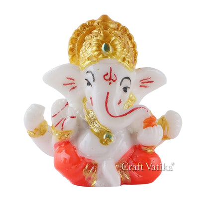 Ganesha Idol for Car Dashboard,Home Decor, Ganesh Murti Showpiece Gift - Car Dashboard Accessories Idols - Diwali Decoration Items for Home Decor- Diwali Gift