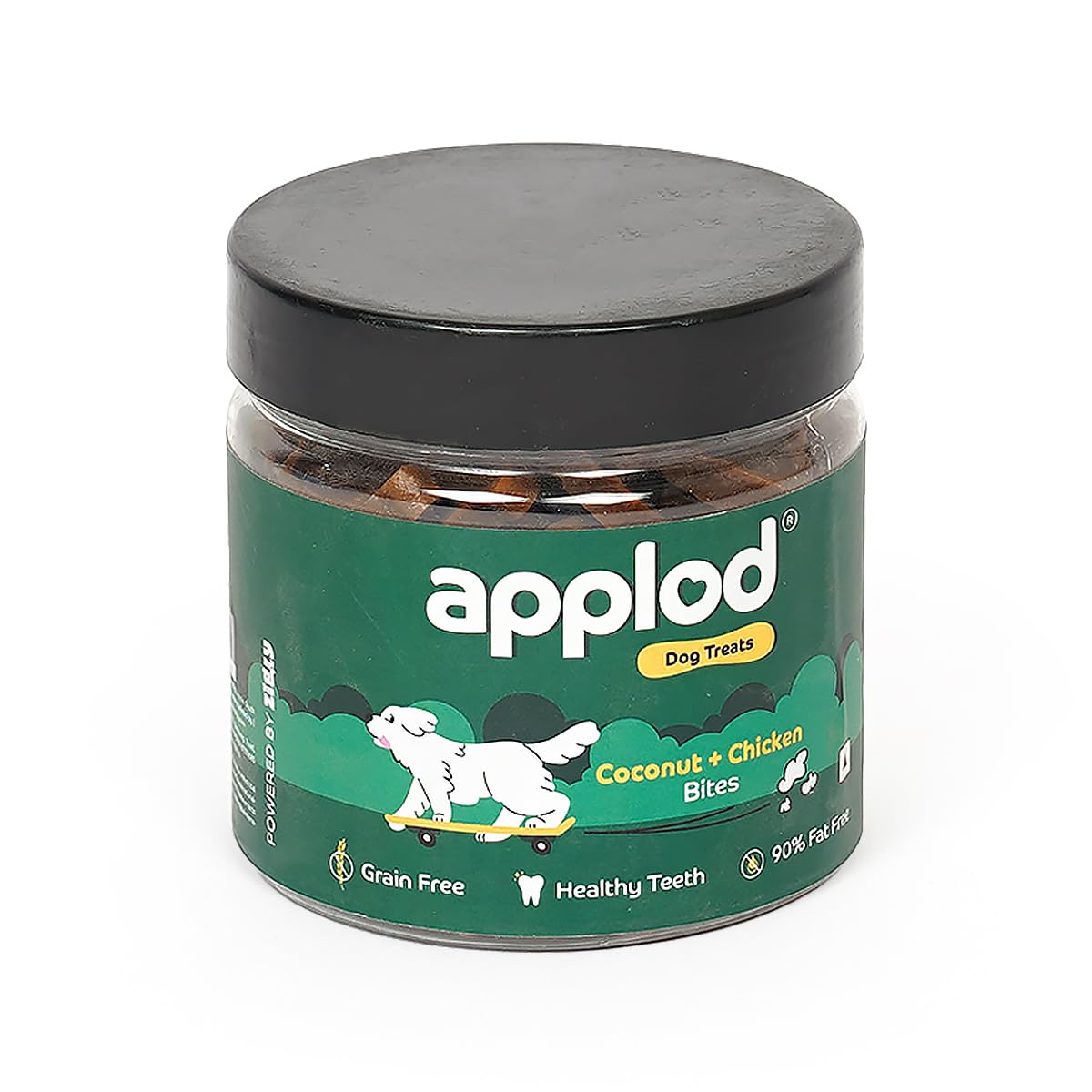Applod Grain-Free Coconut & Chicken Dog Treats for Puppies & Adult Dogs | Soft Easy-to-Digest Training Reward Snacks for Small Breeds | Healthy High-Protein Treats | 200g