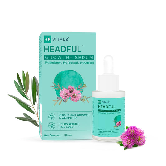 HK Vitals by HealthKart Headful Growth+ Serum with 3% Redensyl™, 3% Procapil™, & 5% Capixyl™ (30ml) | For Hair Growth & Hair Fall Control | Dermatologically Tested
