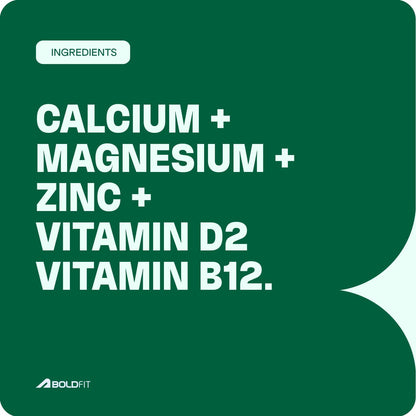 Boldfit Calcium Tablets 1000 mg with Magnesium & Zinc for Women and Men, Calcium Supplement for Bone & Joint Support, 60 Tablets