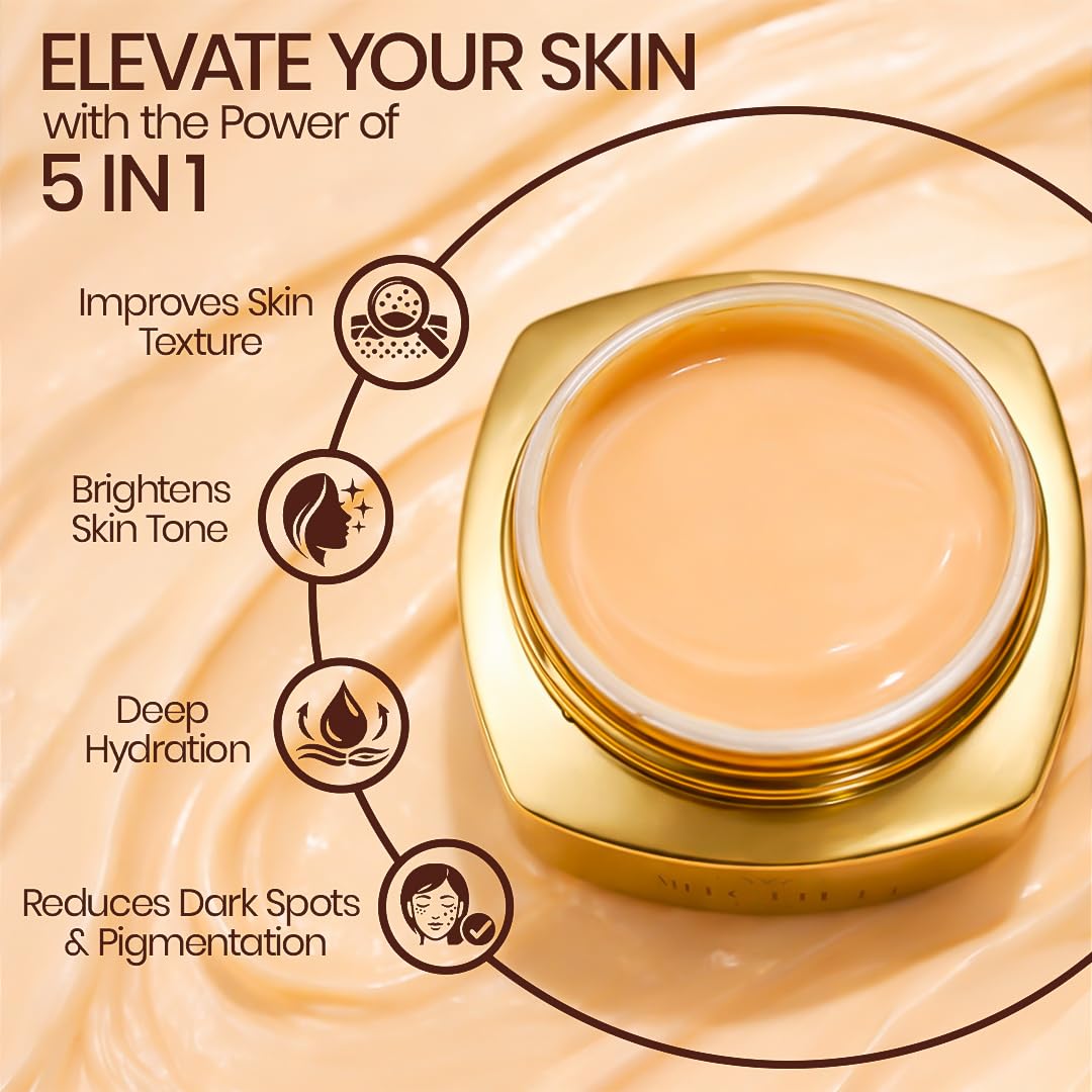Mitchell USA Saargol Brightening Day Face Cream | With Saffron, Niacinamide & Alpha Arbutin | Hydrating Face Moisturiser for Glowing Skin | | Anti Aging Cream for Women & Men | All Skin Types | 50g