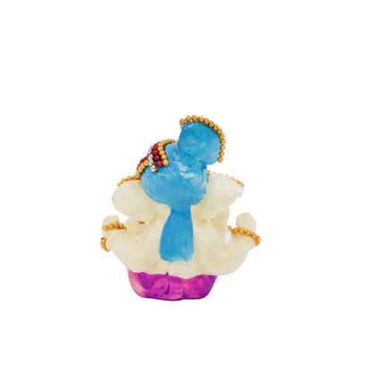 Ganesh Murti for Home & Office Decor, Ganesha Hand Crafted Best Car Dashboard Room Decoration Item (Pagdi Ganesha)