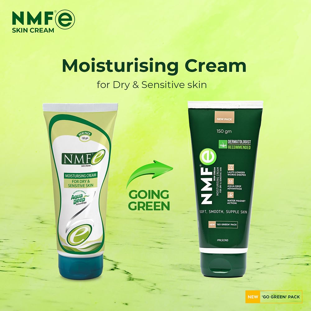 NMFe Skin Cream 150gm | Moisturising Cream | For Dry and Sensitive Skin | Aloe vera & Vitamin E | Dermatologically Recommended | Lasts longer works deeper