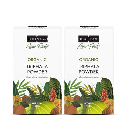 Kapiva Organic Triphala Powder 100g (Pack of 2) | Helps Relieve Constipation | Promotes Gut Health | Ayurvedic Digestive Support | Triphala Churna