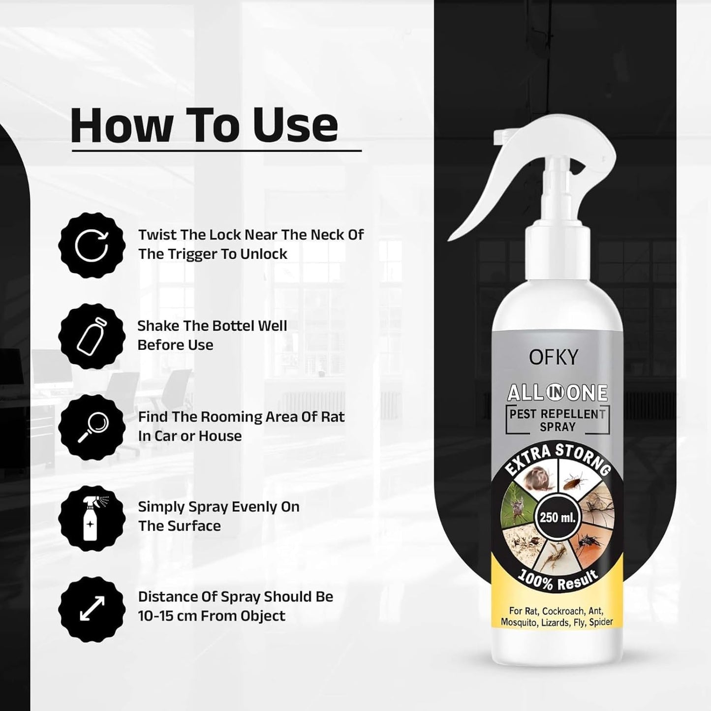 Aifanciey Natural All-in-One Insect Spray | Herbal Indoor Bug Control | Bedbugs, Ants, Mosquitoes, Cockroach, Rat, Lizard, Bedbugs, Spider | Snake & Roaches Treatment | Safe for Home Use