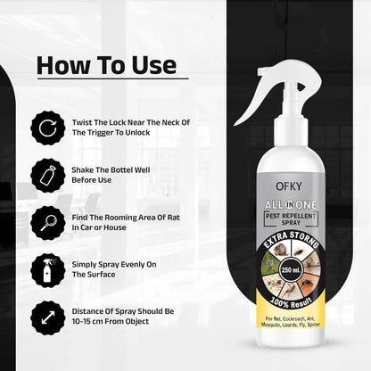 Aifanciey Natural All-in-One Insect Spray | Herbal Indoor Bug Control | Bedbugs, Ants, Mosquitoes, Cockroach, Rat, Lizard, Bedbugs, Spider | Snake & Roaches Treatment | Safe for Home Use
