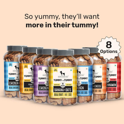 Yummy in My Tummy by HUFT Pumpkin & Carrot Dog Biscuits – 800 gm | Vegetarian Crunchy Treats for Dogs | Healthy Training Snack | Easy to Digest | Suitable for All Life Stages & All Breeds Dogs