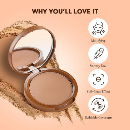 Lovechild Masaba Stardust Bronzing Powder, Soft-Focus Mattifying Finish, With Coconut Oil, Shea Butter & Vitamin E, Barely There (Reddish Brown) - 9 g