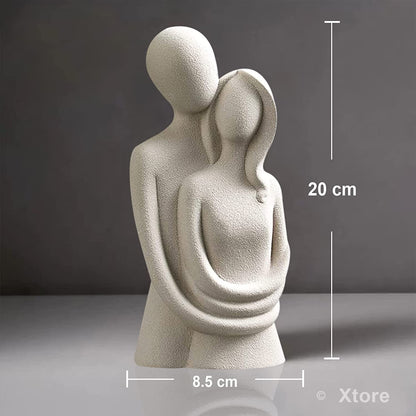 Beautiful Romantic Couple Statue | Ceramic Home Decor (Pack of 1, Off White Color)