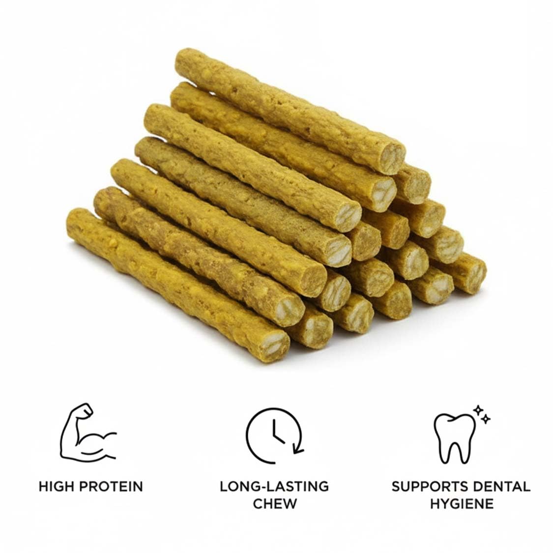 PETS EMPIRE Munchy Stix Dog Treats, Chicken | Mutton Flavour Chew Sticks | Healthy Reward Treats for Dogs | High Protein Daily Chews (1Kg, Chicken, Pack of 1)