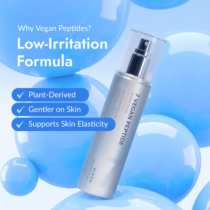 MIZON 7 Vegan Peptide Booster Serum Korean Anti-Aging Face Serum with Niacinamide & Hyaluronic Acid Hydrating Firming & Smoothing Skincare for Fine Lines & Skin Repair – 150 ml