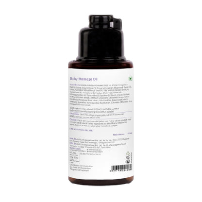 AreoVeda Organic Cold-Pressed Baby Massage Oil for Babies & Toddlers (50ml) | With Almond (Badam) & Sesame Oils | Non-Sticky & Quick-Absorbing | Massage Strengthens Bones, Aids Sleep
