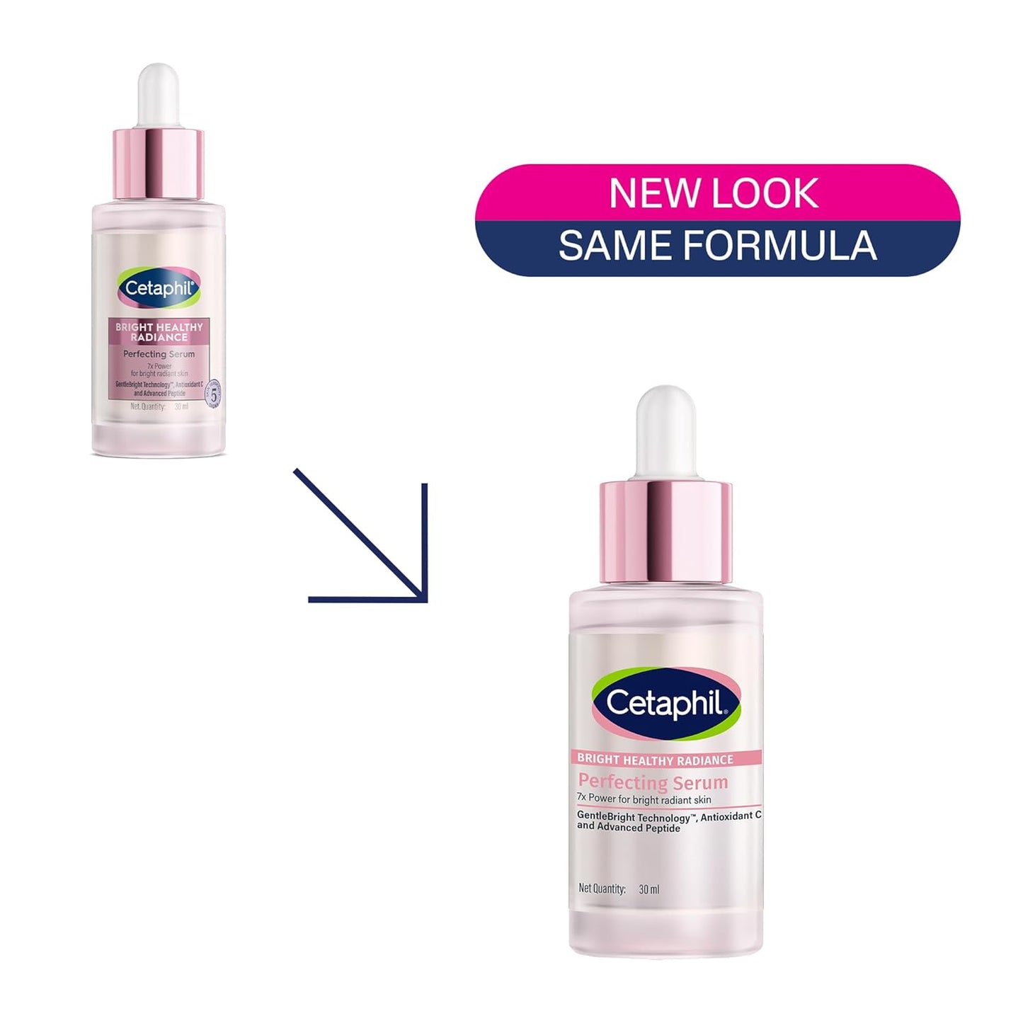 CETAPHIL Bright Healthy Radiance Brightening |Glow Serum | 30ml | GentleBright Technology™ with Antioxidant C and Advanced Peptide | Removes Dark Spots & Dullness