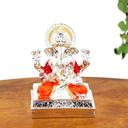Resin Lord Ganesha Idol – Decorative Murti for Pooja Room, Car Dashboard, Home Decor & Spiritual Gifting