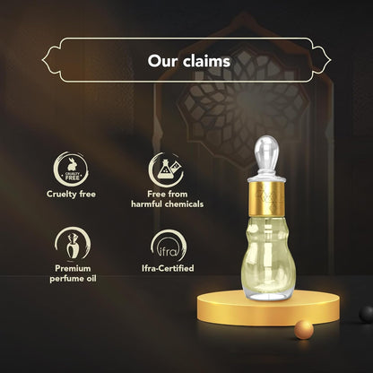 Ajmal Royal Misk Rijali Attar for Men & Women | 10ml Alcohol-Free Concentrated Perfume Oil | Attar Perfume for Men & Women | Woody Musky Oriental Notes | Versatile Office/Work Unisex Cologne
