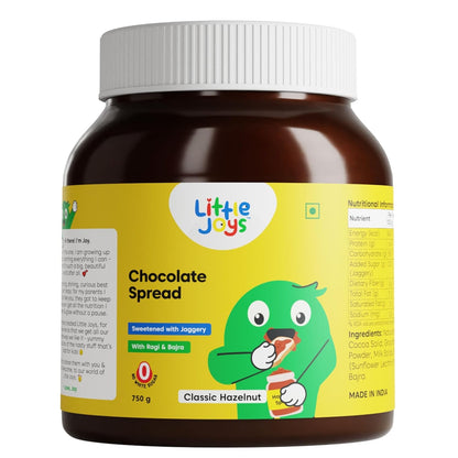 Little Joys Chocolate Spread | Sweetened with Jaggery | With Rich Hazelnut, Cocoa, Ragi & Bajra | No Refined Sugar, No Palm Oil, No Preservatives |