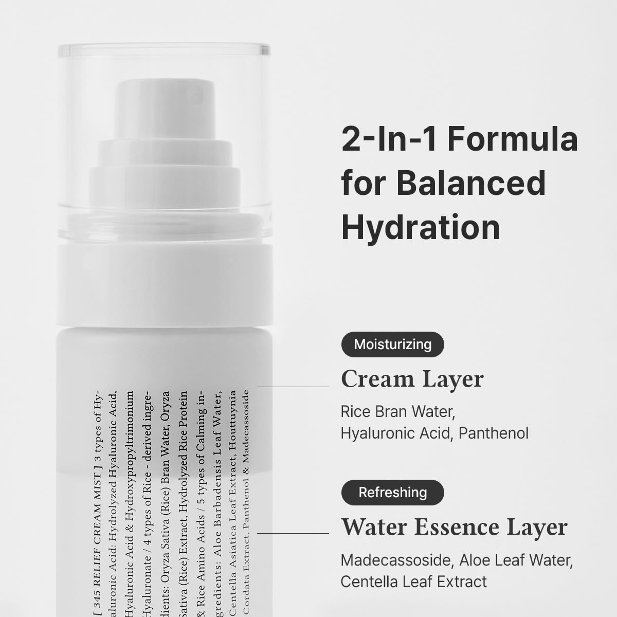 Dr.Althea 345 Relief Cream Mist | Hydrating Facial Mist with Rice Extract | Soothing Care for Sensitive Skin | Vegan Korean Skincare, 100ml