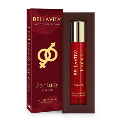 Bellavita Fantasy for Him perfume bottle and packaging on a white background