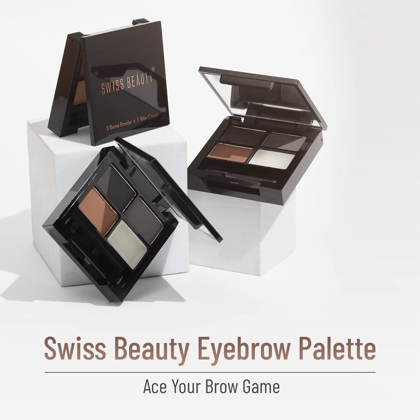 Swiss Beauty Eyebrow Palette with Wax Cream |Travel-friendly Eyebrow Palette with Blendable colors for Face makeup | Shade-01, 5gm|