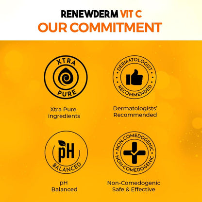 RENEWDERM Vit C Face wash With Vitamin C, Jojoba Spheres for Radiant Glow, Healthy and Youthful Skin I Fights against free radicals I Daily Purifying skin brightening face wash I 100ml