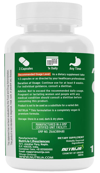 NutriJa Calcium Magnesium Zinc with Vitamin D3, Boron, K2 & B12 | Complete Bone Health & Joint Support Supplement for Men & Women (180 Capsules)