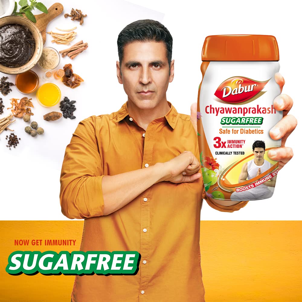 Dabur Chyawanprakash Sugarfree powder : Clincally Tested Safe for Diabetics |Boosts Immunity |helps Build Strength and Stamina - 900gm