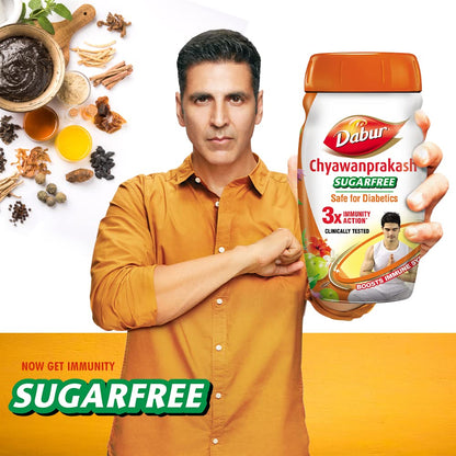 Dabur Chyawanprakash Sugarfree powder : Clincally Tested Safe for Diabetics |Boosts Immunity |helps Build Strength and Stamina - 900gm
