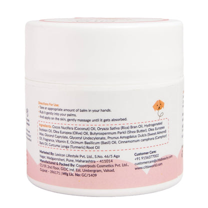 CITTA Moisturizing Baby Balm for Face and Body with 8 Natural Oils & Shea Butter | Baby Moisturizer for Dry & Sensitive Skin | 100 gm