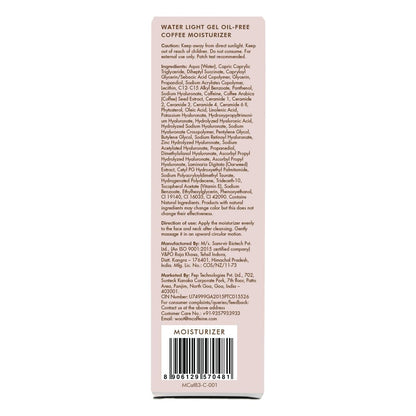 Back of a cosmetic packaging with text and branding on a white background