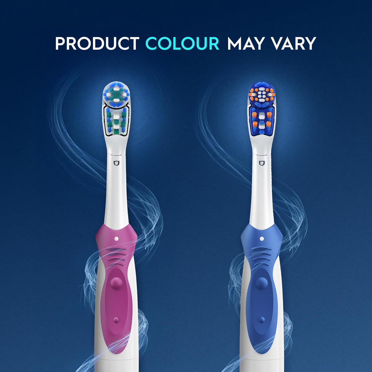 Oral B Cross Action AA Battery Electric Toothbrush for Adults, 90 Day Battery, 2 Year Warranty by Oral-B, IPX7 Water Resistant, Soft Crisscross Bristles (Blue, 1)