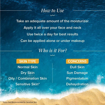 Aqualogica Glow+ Jello Moisturiser with Vitamin C & Papaya for Illuminating Moisturization, Non Sticky & Skin Hydration for Men & Women - For Normal, Dry & Combination Skin -50g