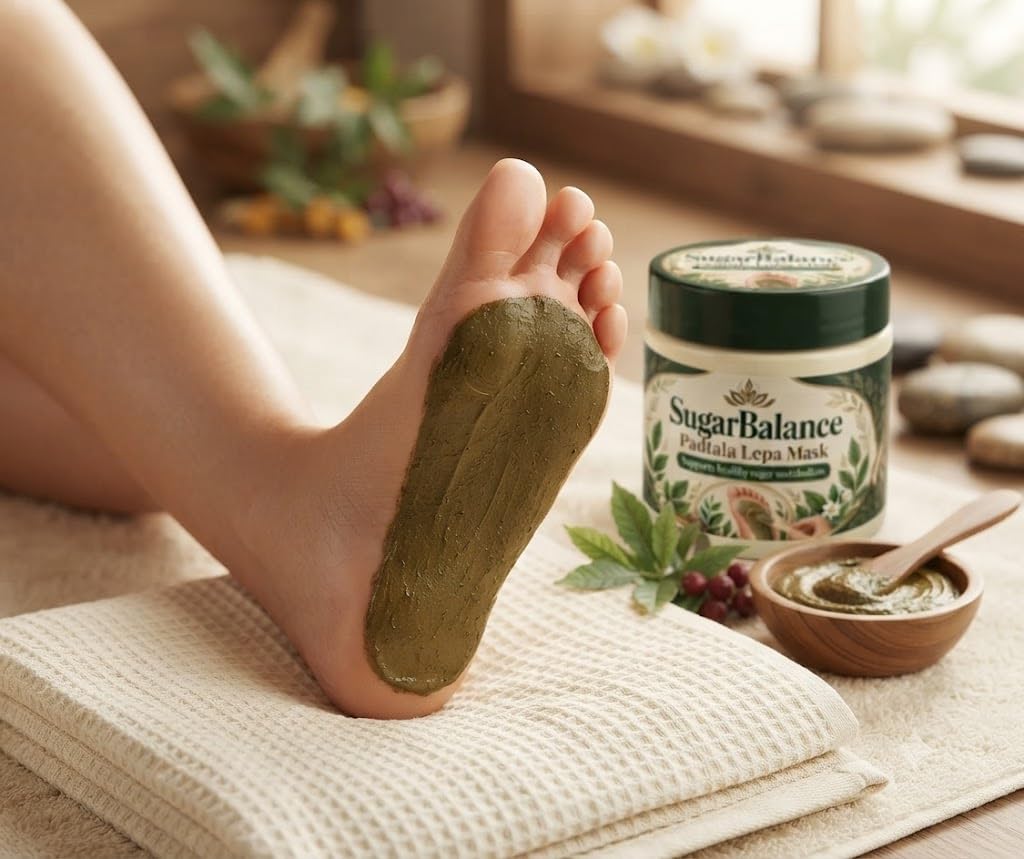 Sugar Balance Padtala Lepa Foot Mask | Herbal Ayurvedic Foot Paste for Traditional Wellness Routine | Supports Healthy Sugar Metabolism | Easy-Apply Foot Care Formula