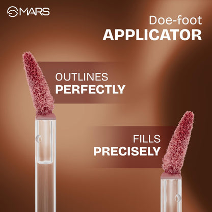MARS Matte Muse Mousse Lipstick (3ml) (05-EMPRESS) with Doe-Foot Applicator | Highly Pigmented | Smooth Texture | Hydrating Formula | Blurry Lips Effect