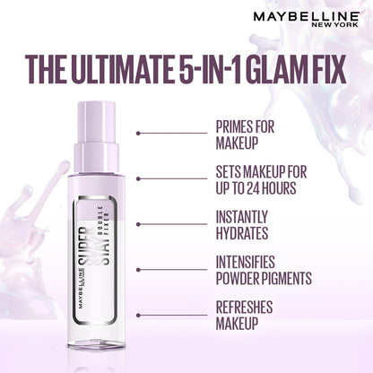 Maybelline New York Super Stay Double Fixer Setting Spray | 24HR Wear, Hydrating Spray