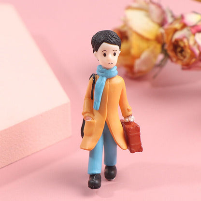 Ascension Romantic Winter Couple Miniature Toys Gift for Girlfriend Boyfriend Husband Wife Valentines Day Gifts Miniature Home DIY Living Room, 1.2 x 5.3 cm, Multicolor