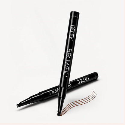 RENEE Browfill Eyebrow Pen - Brown | Waterproof & Smudge-Proof | One Swipe Application | Micro Precision | Natural & Long-Lasting Finish | For Denser & Fuller Eyebrows | Easy to Use | Cruelty-Free
