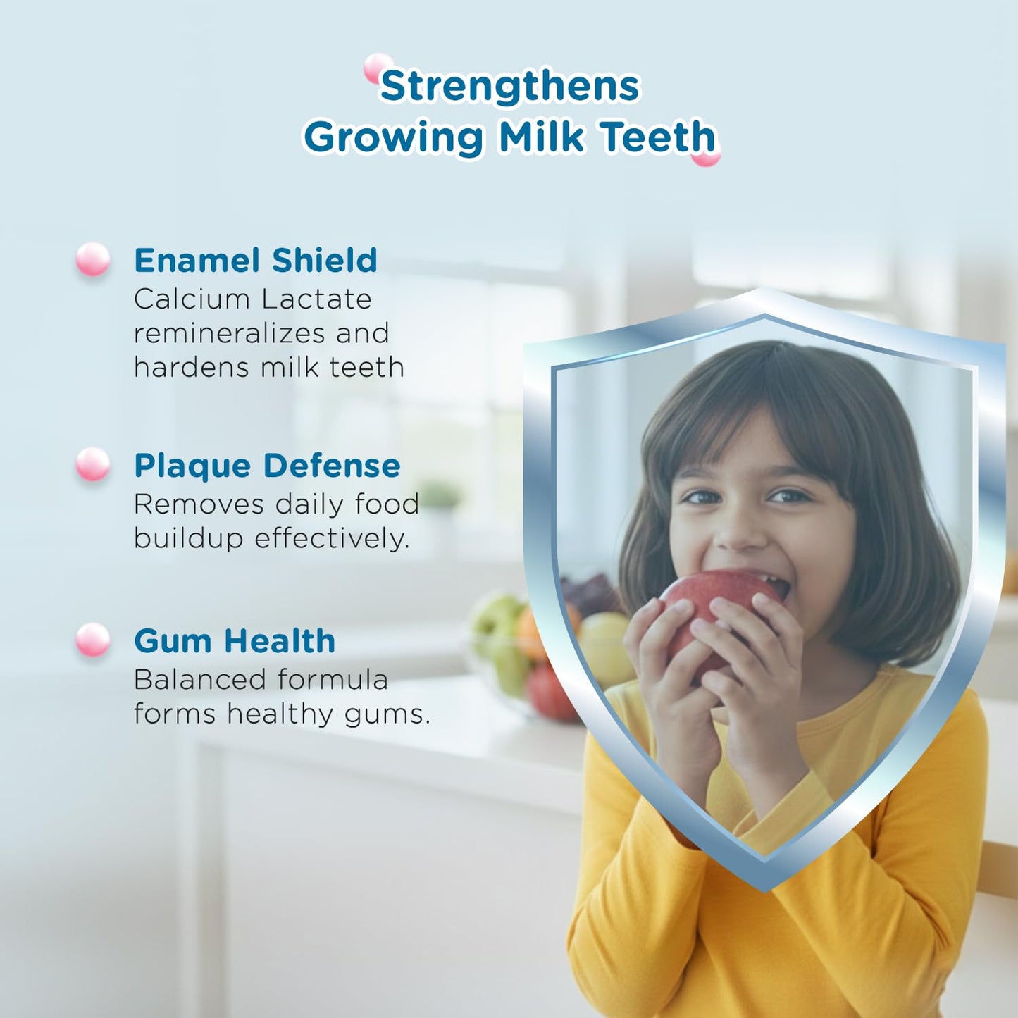 Mee Mee Kids Bubble Gum Toothpaste for 12+ Months | Fluoride-Free Baby Toothpaste with Xylitol & Calcium | Gentle Daily Oral Care for Babies & Toddlers | 70g