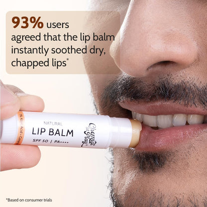 Chemist At Play Natural Lip Balm with SPF 50 PA++++ | 4.5 g, 1% Kojic Acid & Ceramides | Lip balm for Dark and Dry Lips | Brightening Lip Balm | Removes Pigmentation | For Men & Women