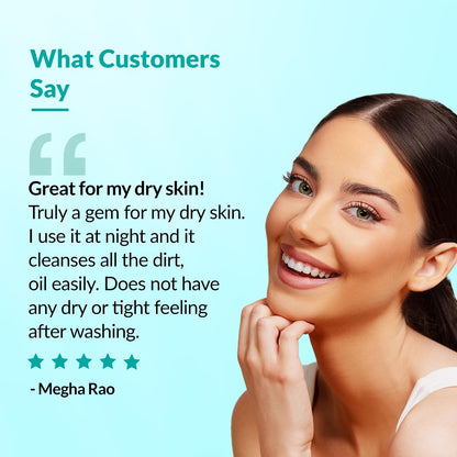 Fixderma Dewrav Gentle & Hydrating Face Wash with 6% Oats Extract, Hyaluronic Acid & Vitamin B5, Soothes Irritated Skin, Provides Hydration, Face Cleanser For Sensitive, Dry to Normal Skin,100Ml