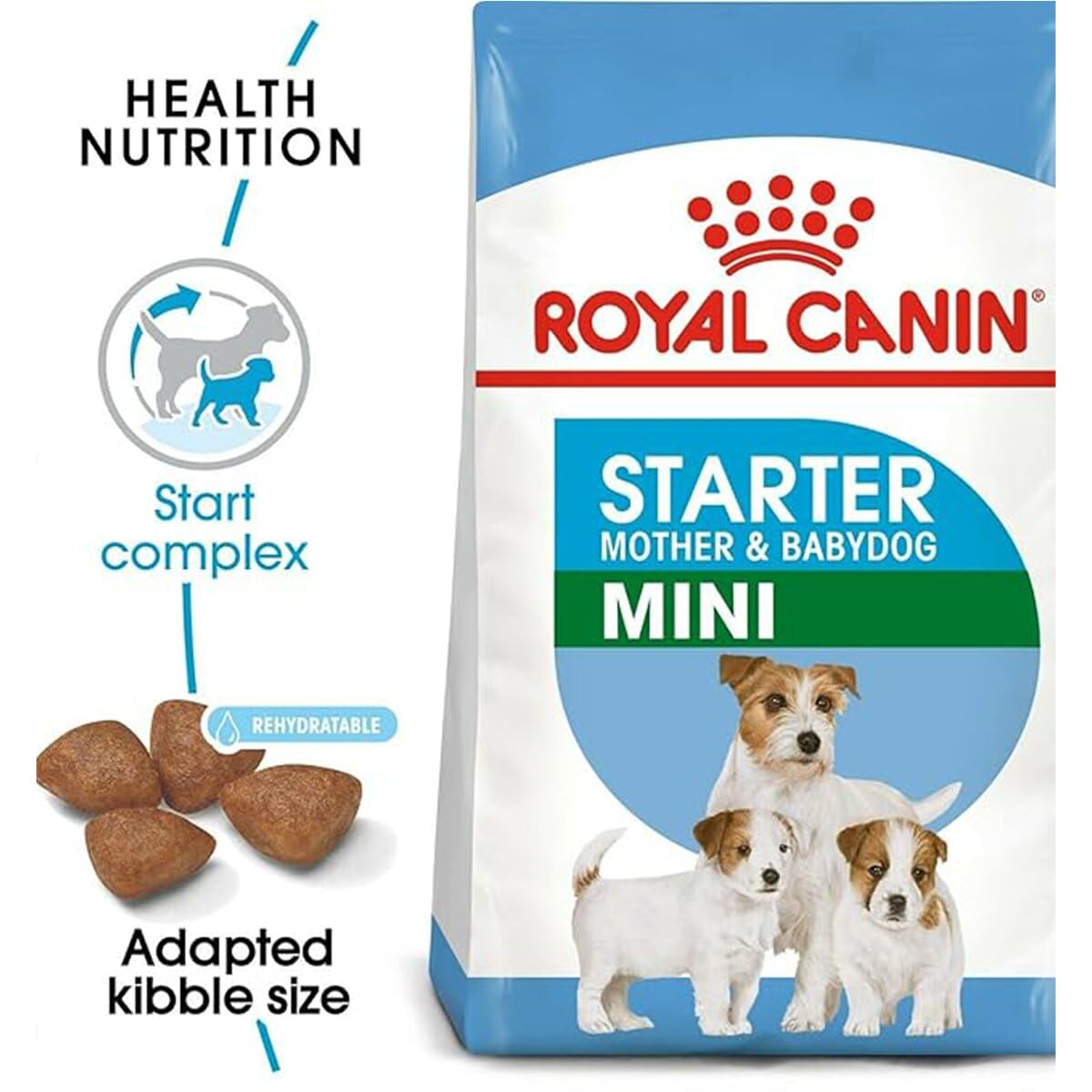 Royal Canin Mini Starter, Mother & Babdog Food, 1 Kg, Dry Food, Supports Complex Natural Defence & digestive health, Provides Gestation/Lactation Support, Supports Easy rehydration