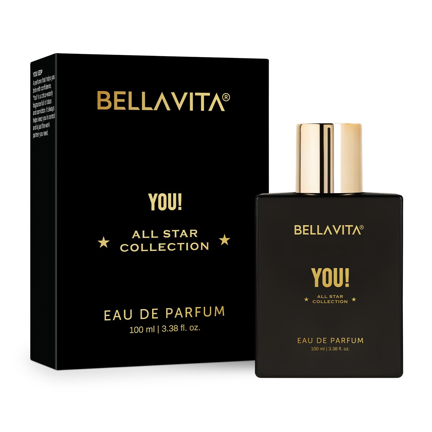 Bellavita 'YOU!' Eau de Parfum bottle and packaging on a white background