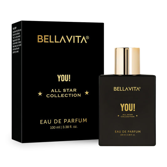 Bellavita 'YOU!' Eau de Parfum bottle and packaging on a white background