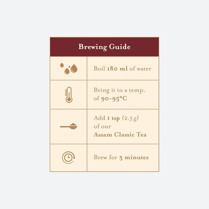 McLEOD RUSSEL 1869 - Assam Classic | 100G | Orthodox Tea | Second Flush | Black Loose Leaf | Farm Fresh | 40+ Cups