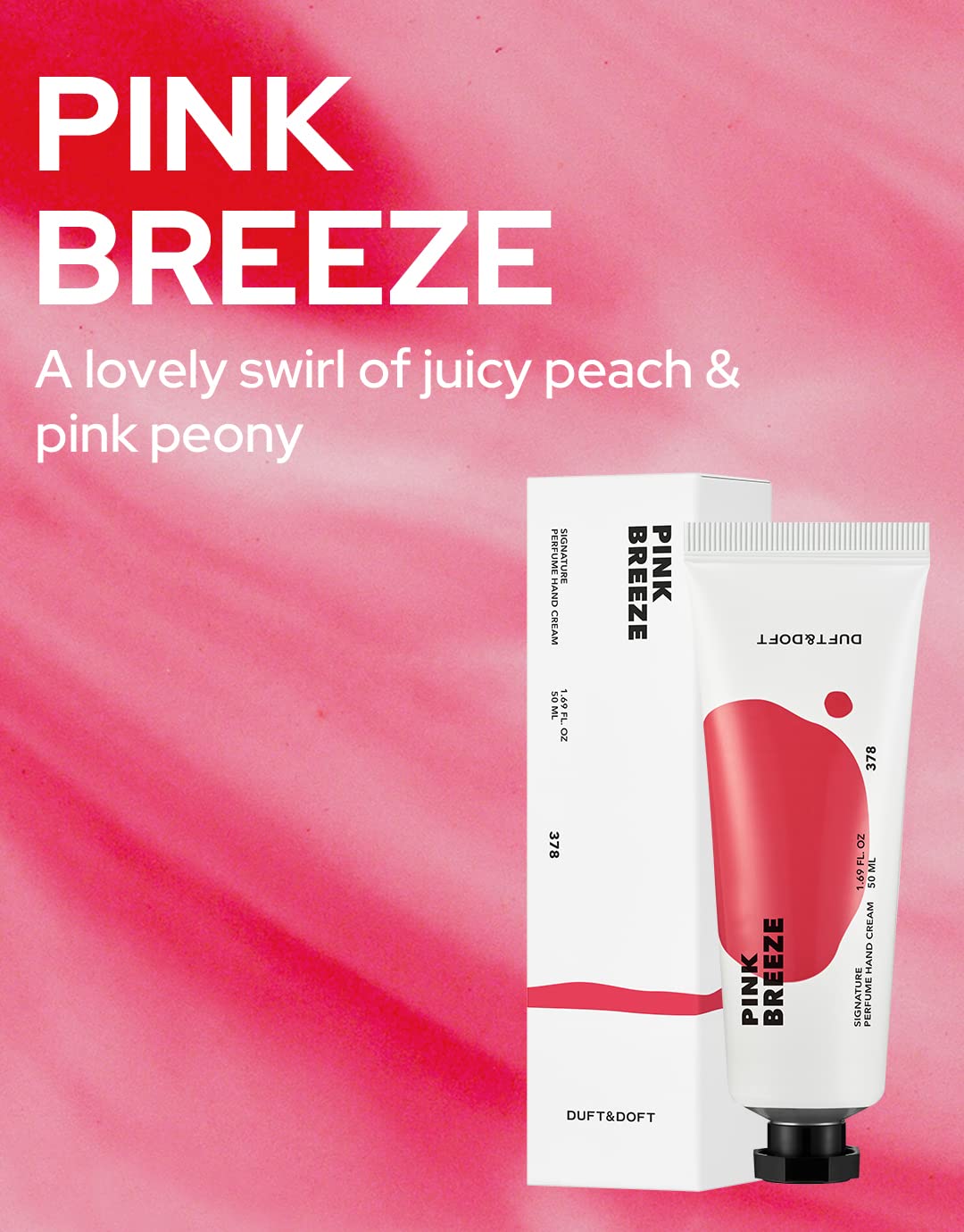Duft & Doft Pink Breeze Signature Perfume Hand Cream (50g) – Hypoallergenic & Non-Greasy, Long-Lasting Rose & Musk Scent, Fast-Absorbing for Sensitive Skin