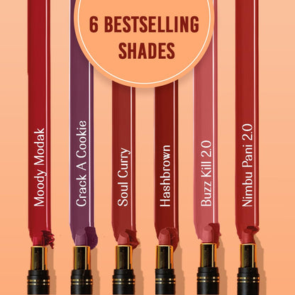 LoveChild Masaba Full Pocket Lipstick, Mauve Lipsticks For Women With Long Lasting Formula Upto 6Hrs, Hydrating & Nourishing, Matte Finish, Crack-A-Cookie, 4g