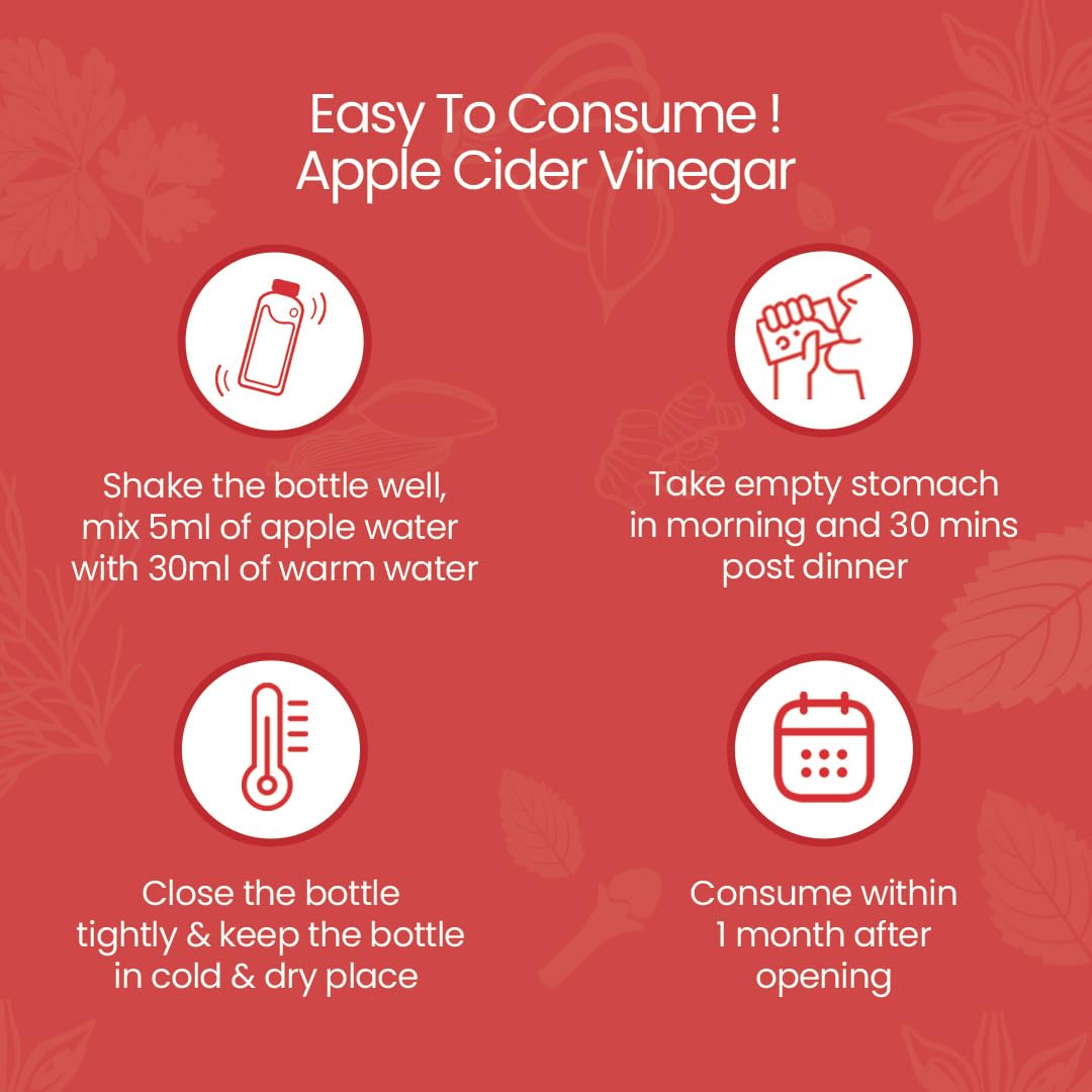 Krishna's Apple Cider Vinegar With Raw Unfiltered ACV With Mother, Unpasteurized for For Weight Management Routine & Active Lifestyle - 1000 ml (Pack of 1)