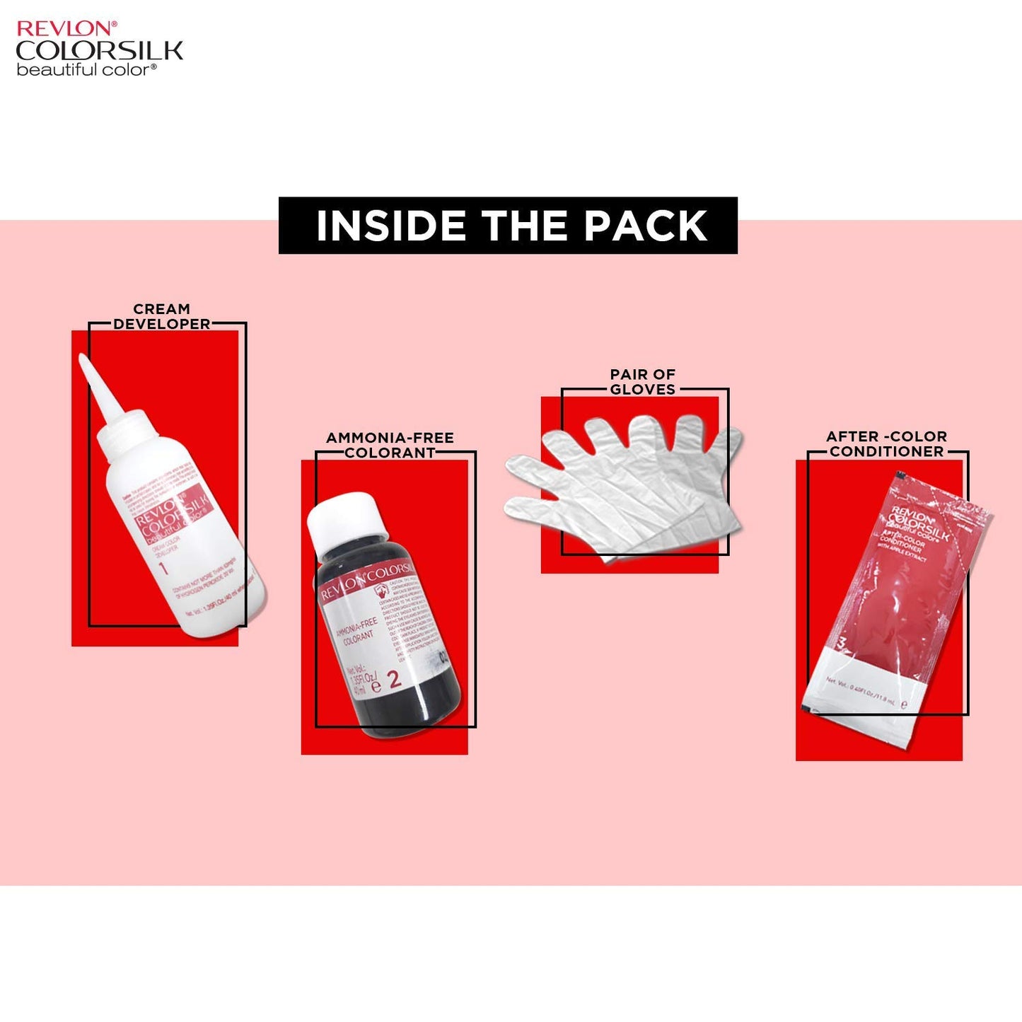 Revlon Colorsilk Beautiful Color, Permanent Hair Color with Keratin, 40ml + 40ml + 11.8ml - Dark Mahogany Brown 3Rb (Pack of 1)