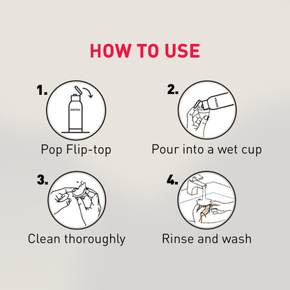 Sirona Natural Menstrual Cup Wash for Women - 100 ml with Rose Fragrance to Wash your Period Cup in a Hygienic Way